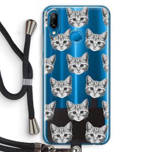 CaseCompany Kitten: Huawei P20 Lite Transparant Hoesje met koord