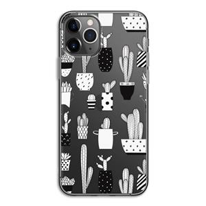 CaseCompany Cactusmotief: iPhone 11 Pro Transparant Hoesje