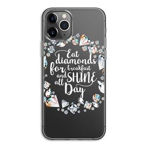 CaseCompany Diamonds: iPhone 11 Pro Transparant Hoesje