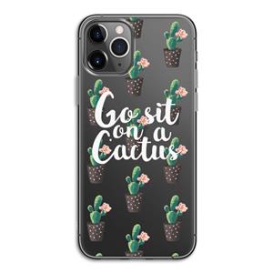 CaseCompany Cactus quote: iPhone 11 Pro Transparant Hoesje
