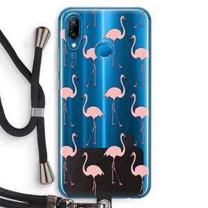 CaseCompany Anything Flamingoes: Huawei P20 Lite Transparant Hoesje met koord