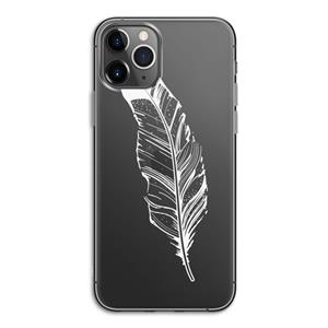 CaseCompany Pluim: iPhone 11 Pro Transparant Hoesje