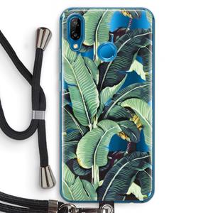 CaseCompany Bananenbladeren: Huawei P20 Lite Transparant Hoesje met koord