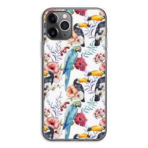 CaseCompany Bloemen tukan: iPhone 11 Pro Transparant Hoesje