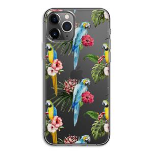 CaseCompany Kleurrijke papegaaien: iPhone 11 Pro Transparant Hoesje