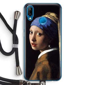 CaseCompany The Pearl Earring: Huawei P20 Lite Transparant Hoesje met koord