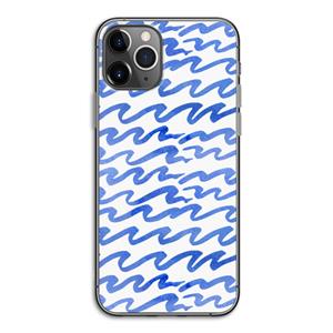 CaseCompany Blauwe golven: iPhone 11 Pro Transparant Hoesje