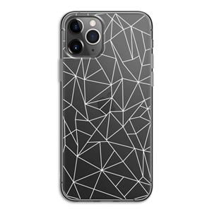 CaseCompany Geometrische lijnen wit: iPhone 11 Pro Transparant Hoesje