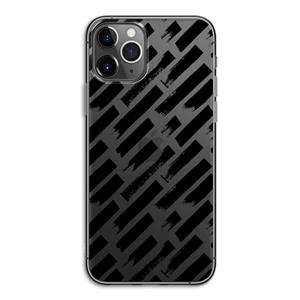 CaseCompany Zwarte vegen: iPhone 11 Pro Transparant Hoesje
