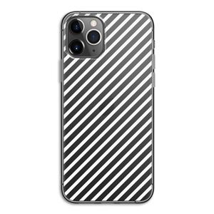 CaseCompany Strepen zwart-wit: iPhone 11 Pro Transparant Hoesje