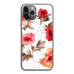 CaseCompany Roosjes: iPhone 11 Pro Transparant Hoesje