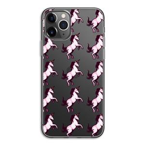 CaseCompany Musketon Unicorn: iPhone 11 Pro Transparant Hoesje