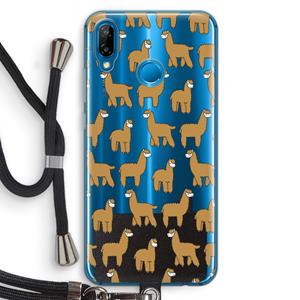 CaseCompany Alpacas: Huawei P20 Lite Transparant Hoesje met koord