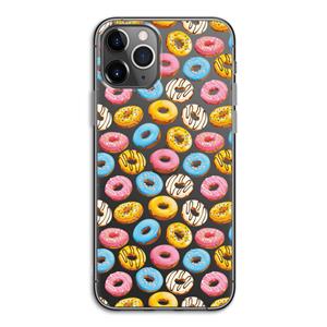 CaseCompany Pink donuts: iPhone 11 Pro Transparant Hoesje