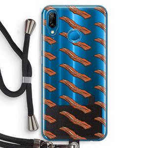 CaseCompany Bacon to my eggs #2: Huawei P20 Lite Transparant Hoesje met koord