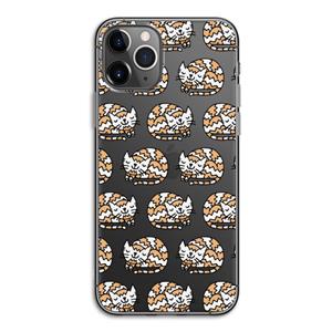 CaseCompany Slapende poes: iPhone 11 Pro Transparant Hoesje
