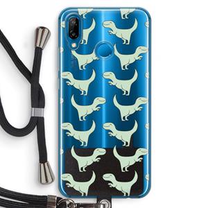 CaseCompany Dinos: Huawei P20 Lite Transparant Hoesje met koord