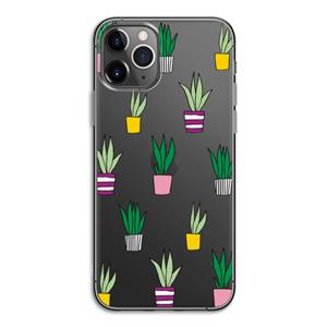 CaseCompany Sanseveria: iPhone 11 Pro Transparant Hoesje
