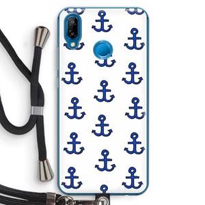 CaseCompany Ankers: Huawei P20 Lite Transparant Hoesje met koord