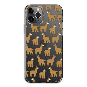 CaseCompany Alpacas: iPhone 11 Pro Transparant Hoesje