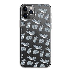 CaseCompany Poezen: iPhone 11 Pro Transparant Hoesje