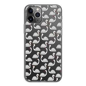 CaseCompany Zwanen: iPhone 11 Pro Transparant Hoesje