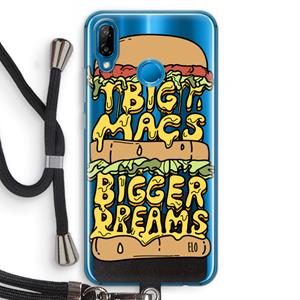 CaseCompany Big Macs Bigger Dreams: Huawei P20 Lite Transparant Hoesje met koord