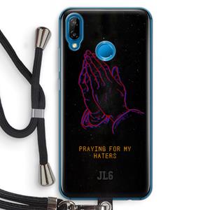 CaseCompany Praying For My Haters: Huawei P20 Lite Transparant Hoesje met koord