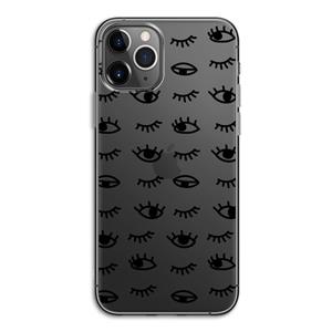 CaseCompany Eye pattern #2: iPhone 11 Pro Transparant Hoesje