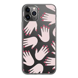CaseCompany Hands pink: iPhone 11 Pro Transparant Hoesje