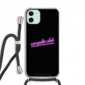 CaseCompany Vice Black: iPhone 11 Transparant Hoesje met koord