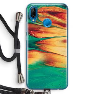 CaseCompany Green Inferno: Huawei P20 Lite Transparant Hoesje met koord