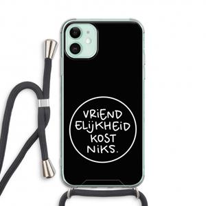 CaseCompany Vriendelijkheid: iPhone 11 Transparant Hoesje met koord