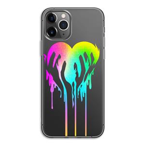 CaseCompany Hold My Heart: iPhone 11 Pro Transparant Hoesje