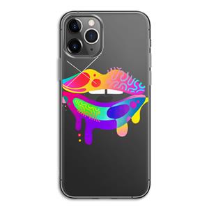 CaseCompany Lip Palette: iPhone 11 Pro Transparant Hoesje