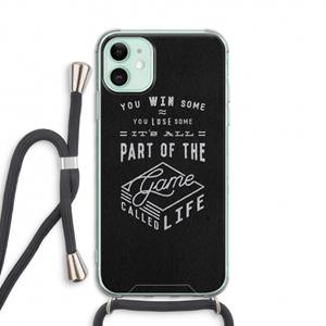 CaseCompany Life: iPhone 11 Transparant Hoesje met koord