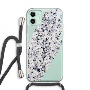CaseCompany Gespikkelde marmer: iPhone 11 Transparant Hoesje met koord