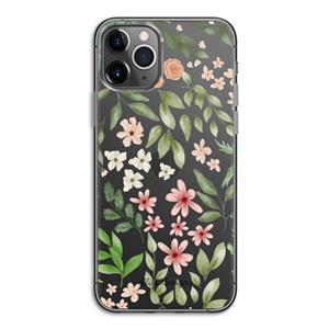 CaseCompany Botanical sweet flower heaven: iPhone 11 Pro Transparant Hoesje