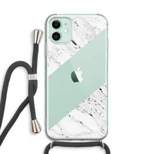CaseCompany Biggest stripe: iPhone 11 Transparant Hoesje met koord