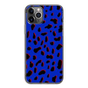 CaseCompany Blue Leopard: iPhone 11 Pro Transparant Hoesje