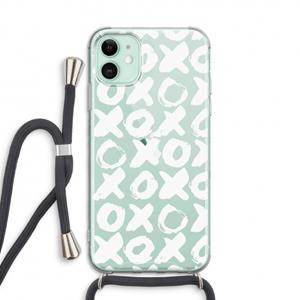 CaseCompany XOXO: iPhone 11 Transparant Hoesje met koord