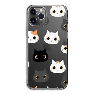 CaseCompany Katten: iPhone 11 Pro Transparant Hoesje