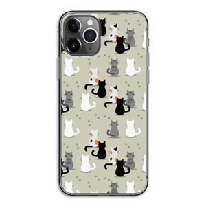 CaseCompany Katten: iPhone 11 Pro Transparant Hoesje