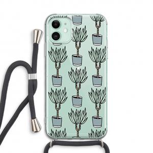 CaseCompany Boompje: iPhone 11 Transparant Hoesje met koord