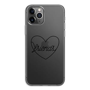 CaseCompany Friends heart black: iPhone 11 Pro Transparant Hoesje