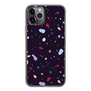 CaseCompany Dark Rounded Terrazzo: iPhone 11 Pro Transparant Hoesje