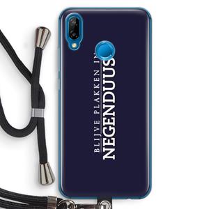 CaseCompany Blijve plakken in Negenduust: Huawei P20 Lite Transparant Hoesje met koord