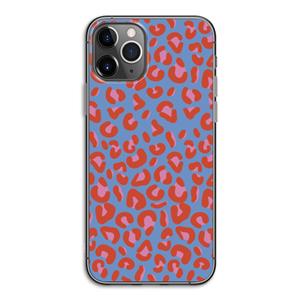 CaseCompany Leopard blue: iPhone 11 Pro Transparant Hoesje