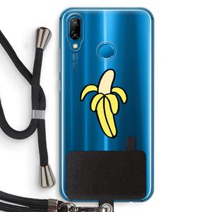 CaseCompany Banana: Huawei P20 Lite Transparant Hoesje met koord