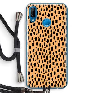 CaseCompany Panter: Huawei P20 Lite Transparant Hoesje met koord